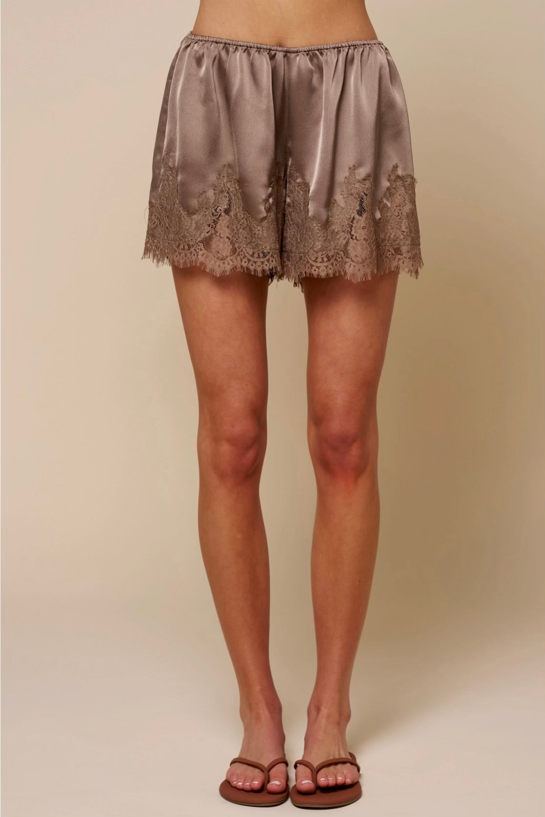 Amélie Satin Lace Shorts