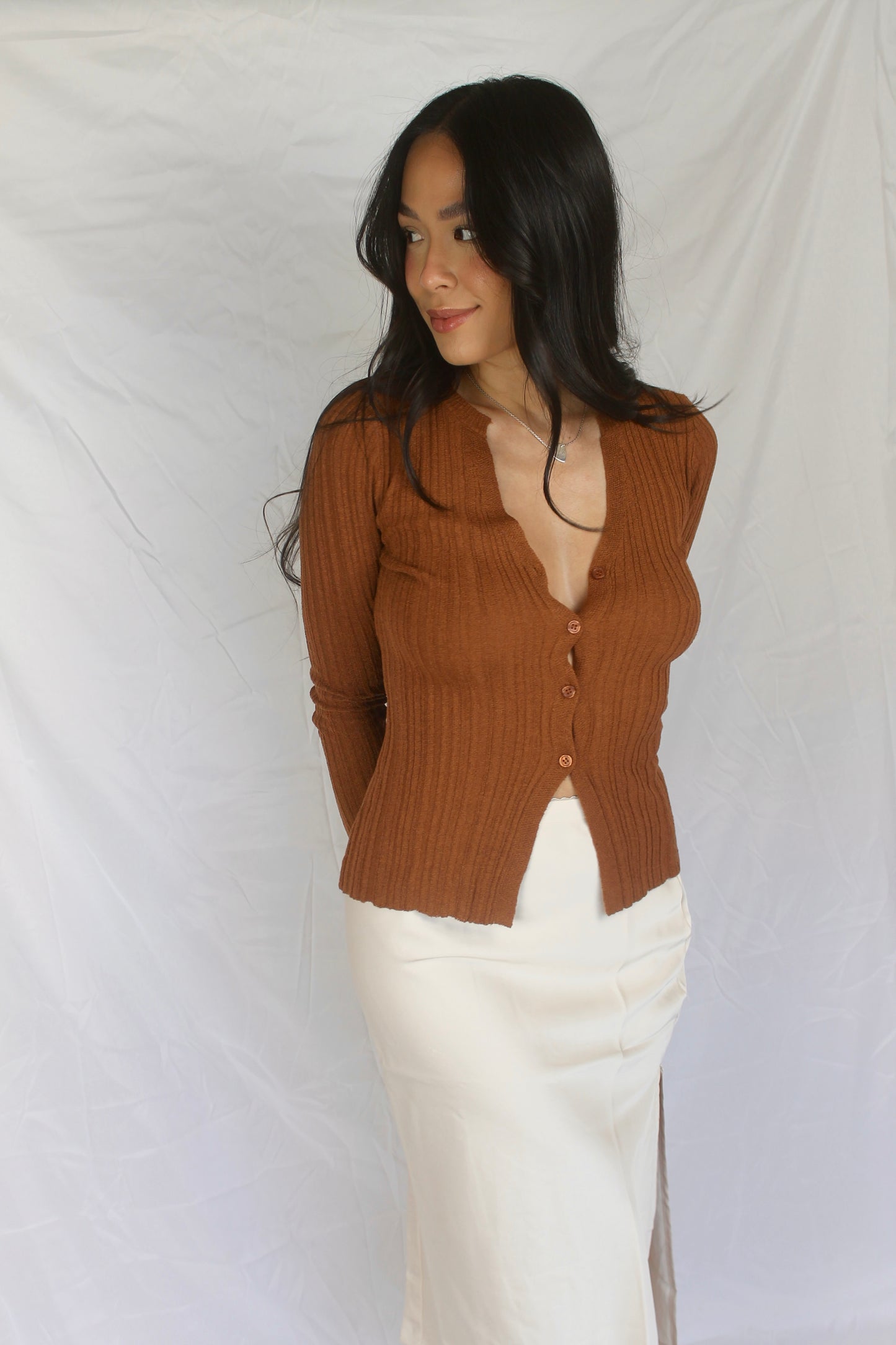 Brat Brown Cardigan