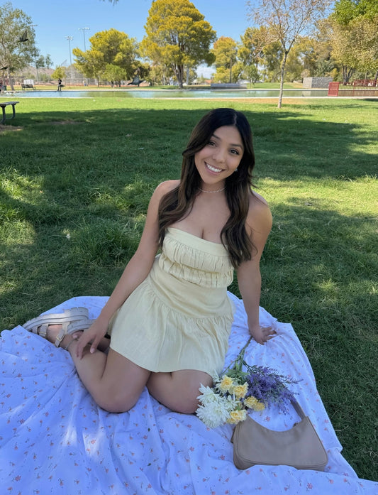 Soft Lemon Mini Dress 🍋