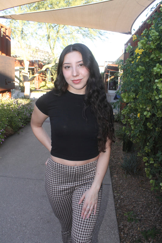 Meadow Gingham Capris🤎