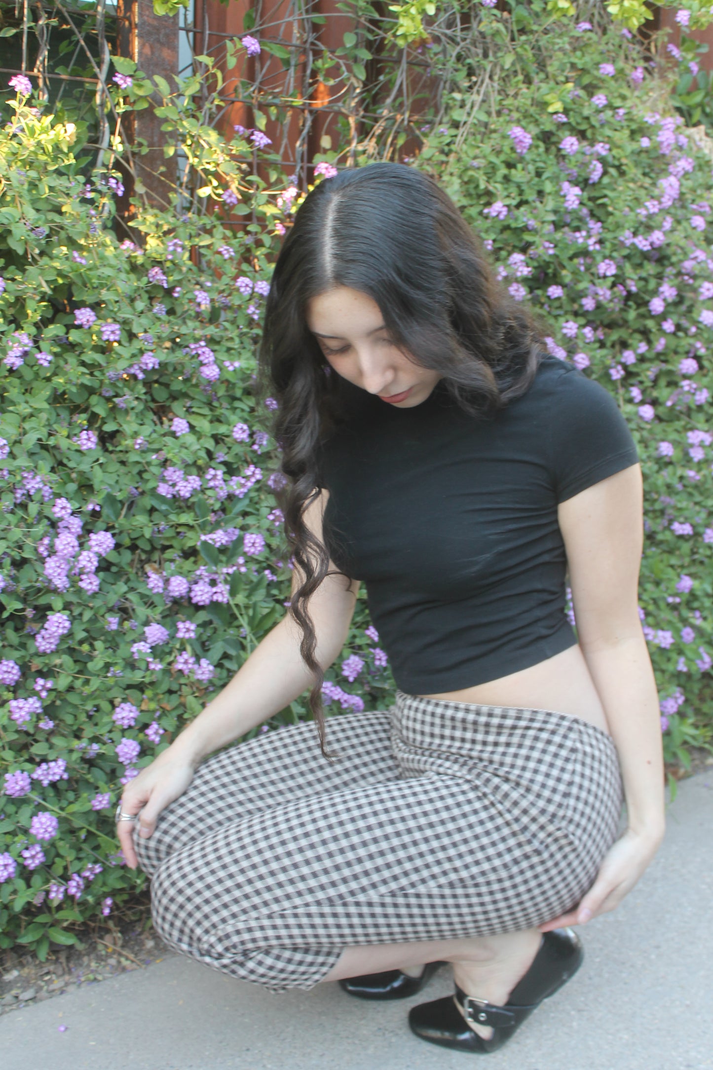 Meadow Gingham Capris🤎