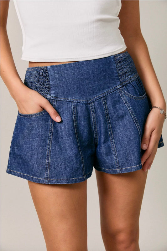 Capri Chambray Shorts